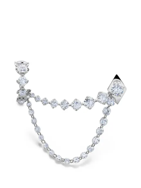 Jewels Aficionado Liora diamond ear cuff Silver EARCLIMBERDIAMONDEARRING