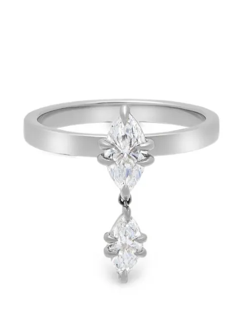 Jewels Aficionado Celestial Drop diamond ring Silver JAR54WGS65079112425