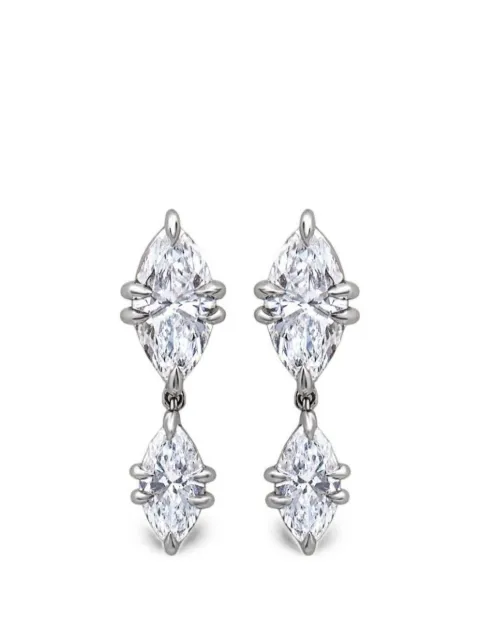 Jewels Aficionado Celestia diamond drop earrings Silver JAE53LWG