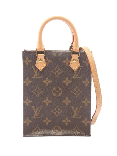 Louis Vuitton Pre-Owned 2020 Monogram Petit Sac Plat satchel Brown A0E4SZ3BUWUR71K2