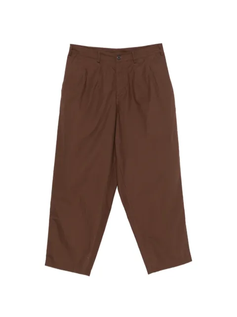 Universal Works pleated straight-leg trousers Brown 34132