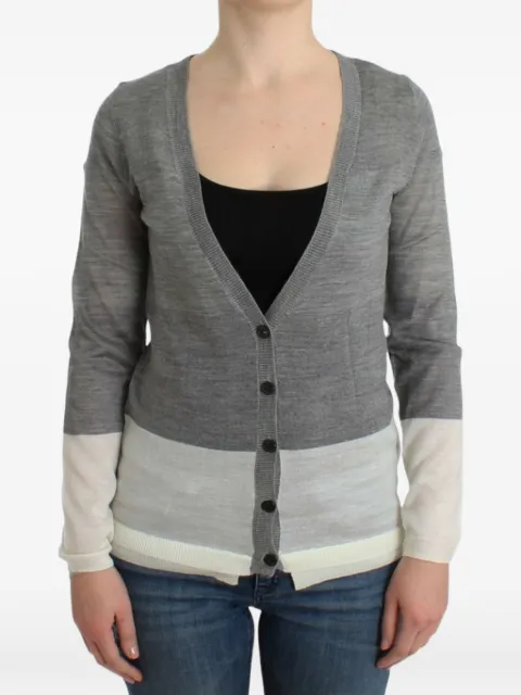 Costume National colourblock V-neck cardigan Grey SIG12051