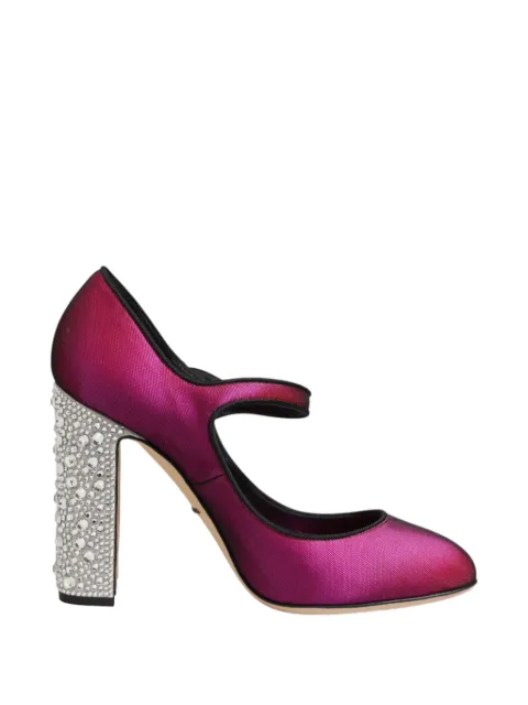 Dolce & Gabbana Mary Jane strass-embellished pumps Pink CD0630