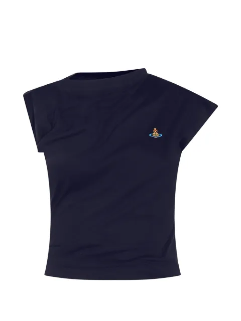 Vivienne Westwood Hebo gathered T-shirt Blue 1504000AJ00BL