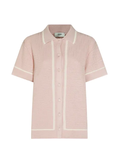 FENDI FF crochet sweater Pink FZE584AV8Q