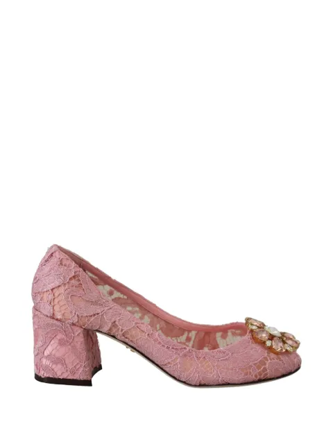 Dolce & Gabbana Taormina floral-lace pumps Pink CD0101AL198
