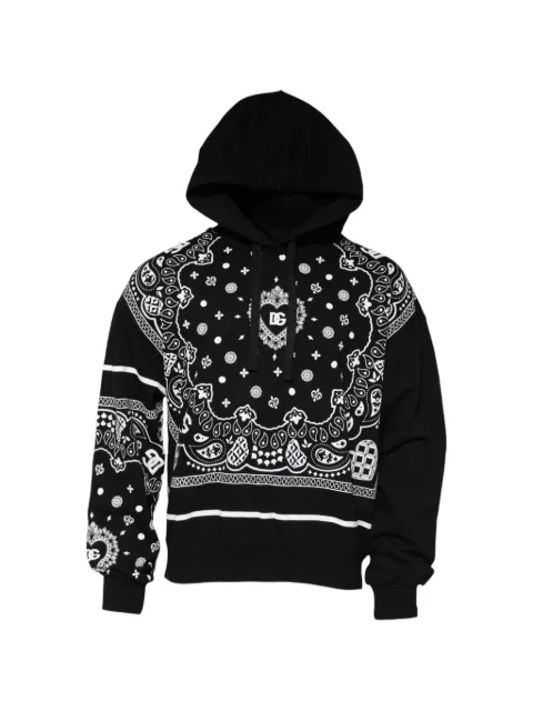 Dolce & Gabbana bandana-print hoodie Black G9BKTTII7FQ