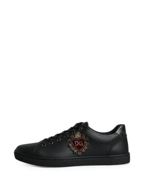 Dolce & Gabbana Sacred Heart leather sneakers Black CS1640