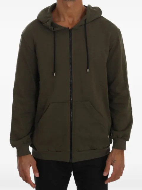 Daniele Alessandrini zip-up drawstring hoodie Green TSH1345