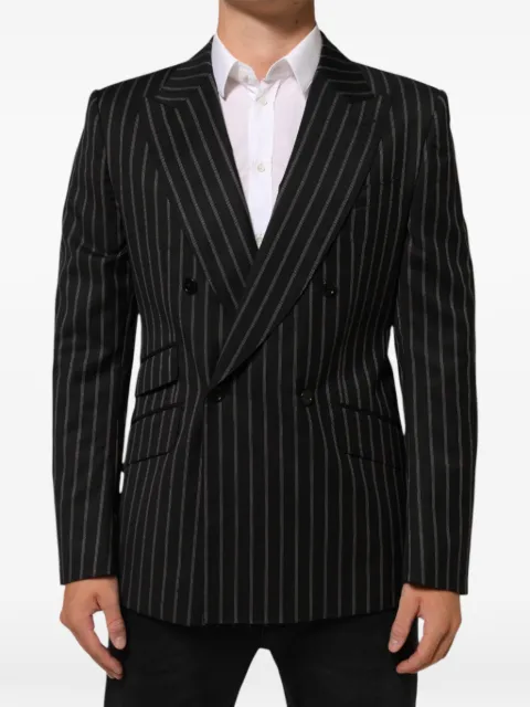 Dolce & Gabbana pinstripe Sicilia blazer Black G2MT5TFR2XI
