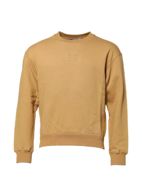Dolce & Gabbana embossed-logo sweatshirt Yellow G9SY5ZG7WTE
