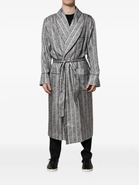 Dolce & Gabbana silk robe Silver G0936TIS1HB