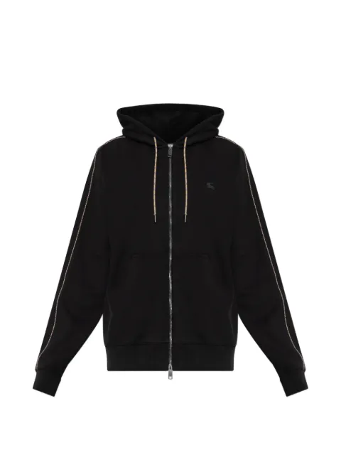 Burberry Burberry Check Equestrian Knight Design hoodie Black 8130512