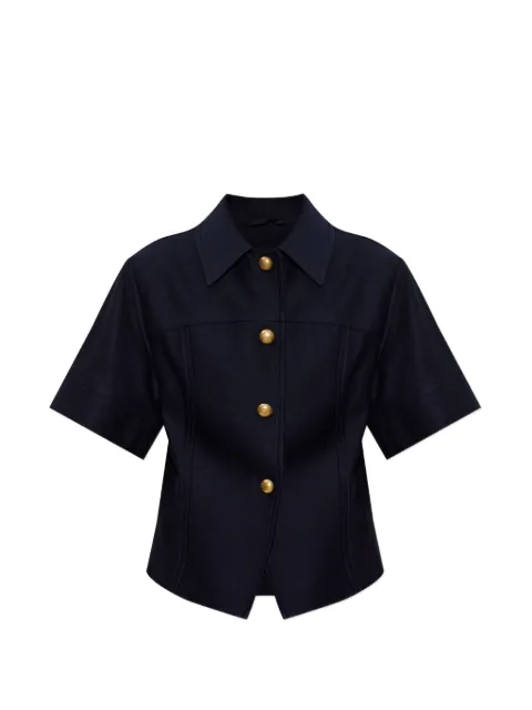 Max Mara short-sleeve button-up jacket Blue 2621916041600