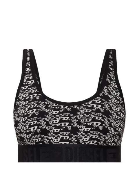 Diesel logo-print bra Black A131220AMBT