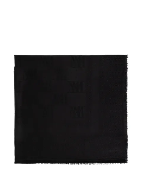 Max Mara Gelato logo-jacquard scarf Black MXAGELATO2624546021