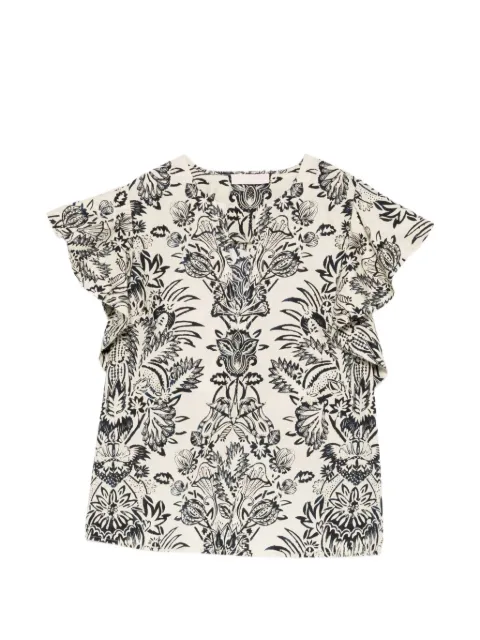 Ulla Johnson Severine floral-print ruffled top Neutrals PS260229IVFL