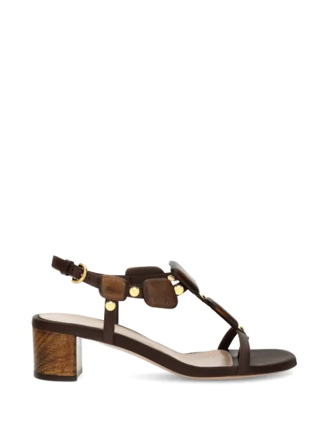 Gianvito Rossi Munduk wood-embellished heeled sandals Brown G3279745LEGNAP