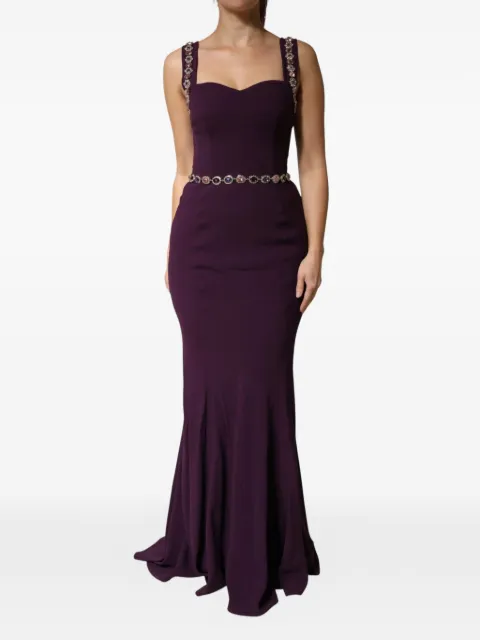 Dolce & Gabbana embellished mermaid gown maxi dress Purple DOL81970