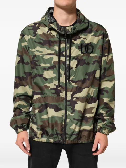 Dolce & Gabbana camouflage DG-logo jacket Green G9UO2ZG7YEDS9000