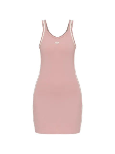 adidas logo-embroidered side-stripe dress Pink KY81230