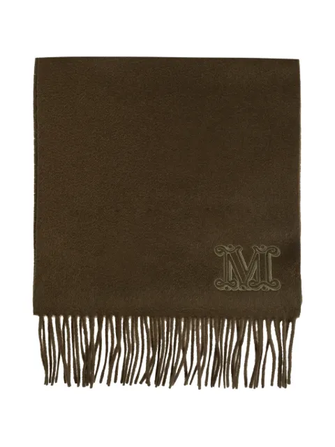 Max Mara Wsdalia embroidered-logo scarf Green WSDALIA2624546311