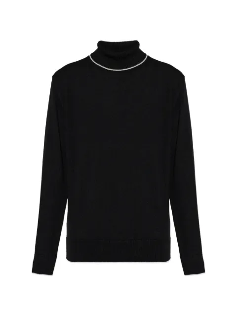 Eleventy contrast-trim roll-neck sweater Black N76MAGN63MAG0N039
