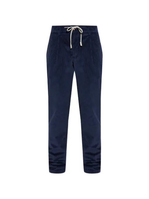 Eleventy pleated corduroy trousers Blue N75PANG03TES0N130