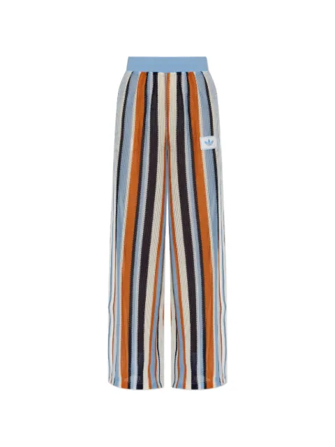 adidas Firebird Summer Glow striped logo-patch trousers Blue KY2036