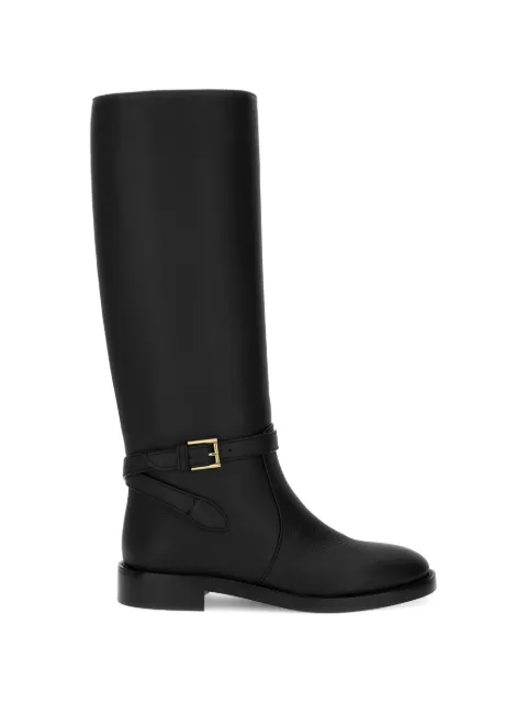 Gianvito Rossi buckle-strap knee-high boots Black G8000620CUOLXO