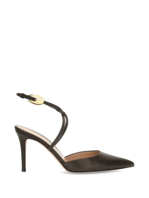 Gianvito Rossi Jungle Mamba pointed-toe buckled-strap pumps Brown G9558585RICNAP