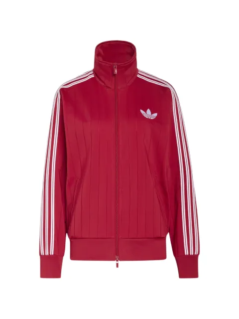 adidas stripe-detail zip-up track jacket Red KS9984