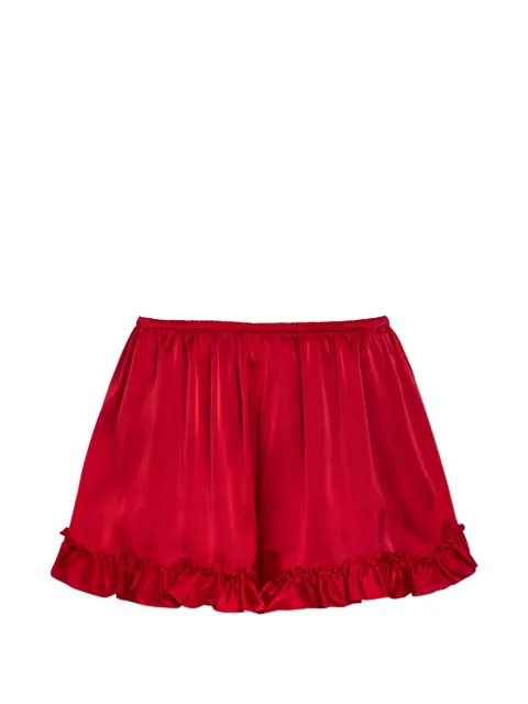 Simone Rocha ruffle-trim gathered shorts Red 42261009