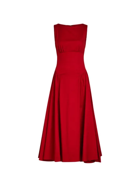 STAUD midi flared cotton dress Red R26P2270PO
