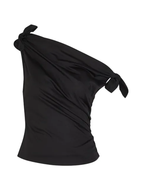 STAUD Bellaria knot-detail draped top Black R26P1101PO