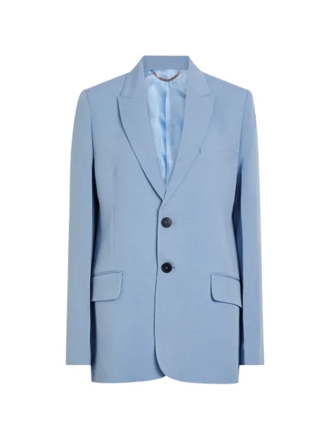 Victoria Beckham peak-lapel single-breasted jacket Blue 1326WJK007370C