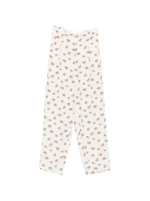 Nº21 floral-print pleated trousers White 26IN2C0B0525374