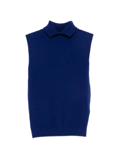 Jil Sander polo-collar vest Blue J02FB0141J14870