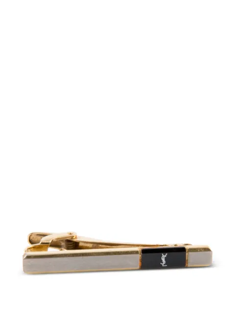 Saint Laurent Pre-Owned 1990s Cassandre-logo tie clip Gold 15016493