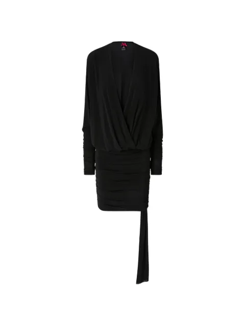 PINKO mini dress with gathering and ribbon Black 107526A2GS