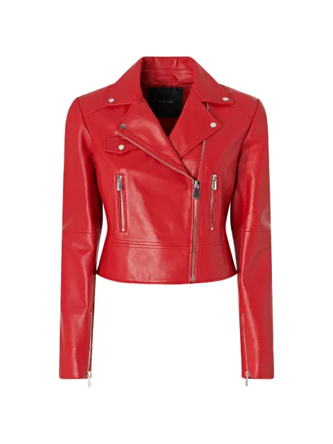 PINKO biker leather jacket Red 106247A3EB