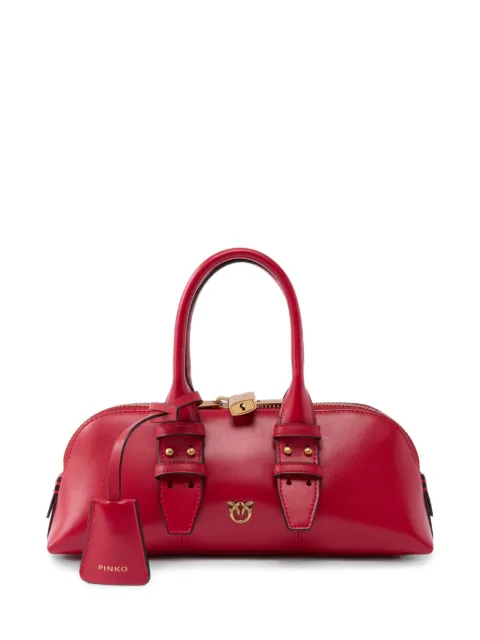 PINKO buckle-detail leather tote bag Red 105334A0QO