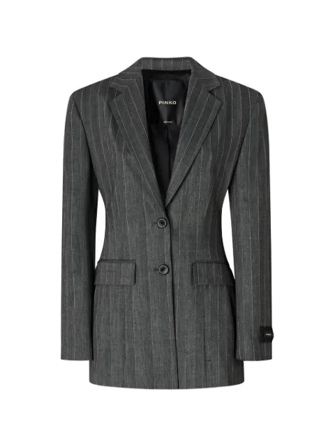 PINKO pinstripe-pattern single-breasted blazer Grey 107278A3FF