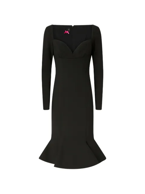 PINKO sweetheart-neck fluted dress Black 107859A3MI