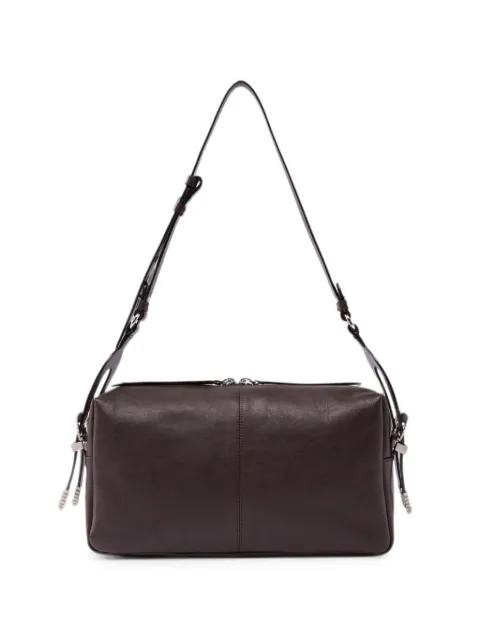 PINKO buckle-detail leather shoulder bag Brown 106676A2JG