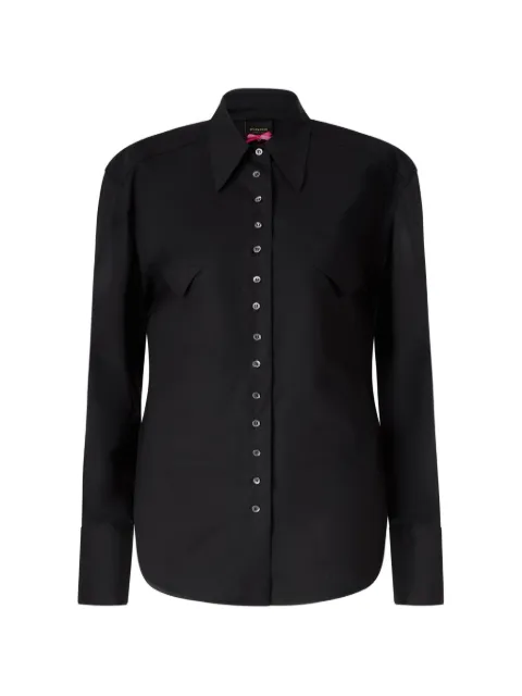 PINKO tie-fastening button-up shirt Black 107510A3KB