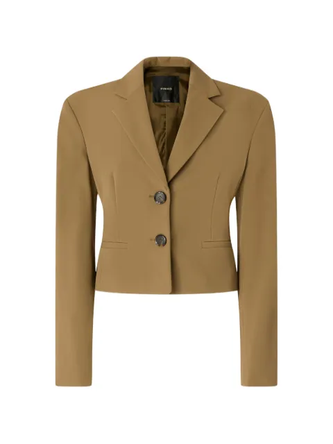 PINKO single-breasted cropped blazer Green 107784A3MP