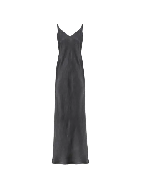 PINKO satin-finish V-neck maxi dress Grey 107865A3LE