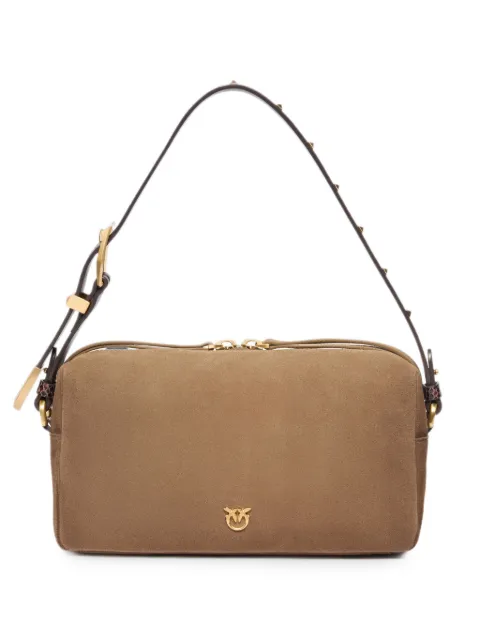 PINKO medium crossbody Boston bag in spray-effect suede Neutrals 106761A3DB