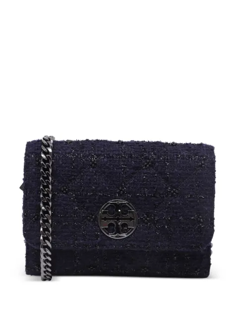 Tory Burch quilted tweed shoulder bag Blue GILTPUUSBA745525W